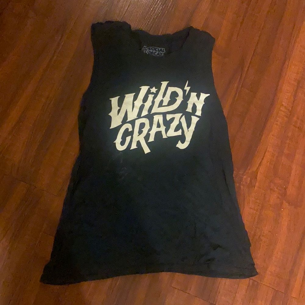 Muscle Tee Tank - Wild N Crazy - Social Decay - Size S/M